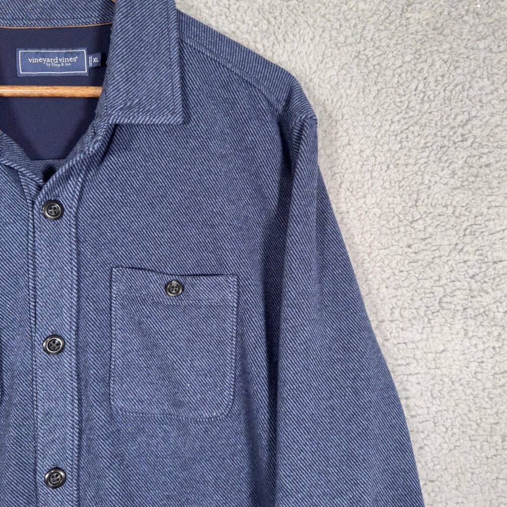 Vineyard Vines Mens XL Blue Calmwater Shirt Jacket Shacket Button Up - Picture 3 of 10